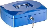 ALCO Geldkassette Geldkassette Stahlblech mit Schloss 255x200x90mm blau