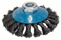 Bosch Accessories Schleifplatte Kegelb&uuml;rste Heavy for Metal, gezopft, 100 mm, 0,5