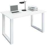 VCM Schreibtisch Lona, rechteckig, Tiefe 80 cm, B&uuml;gel-Fu&szlig; wei&szlig;