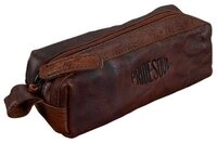 PRIDE & SOUL Federm&auml;ppchen PRIDE&SOUL Schlamper-Rolle, aus Leder, marone
