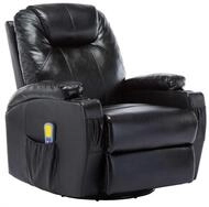vidaXL Massagesessel Massage-Schaukelsessel Schwarz Kunstleder (1-St)