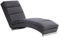 vidaXL Chaiselongue Chaiselongue Grau Kunstleder, 1 Teile