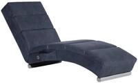 vidaXL Chaiselongue, Massage Liegesofa Grau Wildleder-Optik