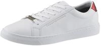 Sneaker TOMMY HILFIGER "ESSENTIAL SNEAKER", Damen, Gr. 39, wei&szlig;, Leder, Schuhe