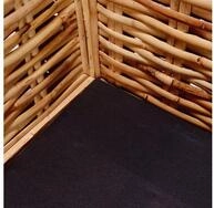 vidaXL Sofa, 3-Sitzer-Sofa Nat&uuml;rliches Rattan