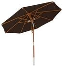 anndora-sonnenschirm Sonnenschirm 3m rund Knickbar Dreh-Kipp-Mechanismus, braun,