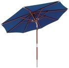 anndora-sonnenschirm Sonnenschirm 3m rund Knickbar Dreh-Kipp-Mechanismus, navy blau,