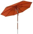 anndora-sonnenschirm Sonnenschirm 3m rund Knickbar Dreh-Kipp-Mechanismus, terracotta,