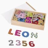goki Lernspielzeug Magnet-Alphabet und Zahlen-Leon (Spar-Set, 88-St., packung),