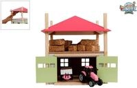 Kids Globe Spielwelt Kids Globe Scheune rosa mit Lagerraum f&uuml;r Stroh, Holz 1:32,