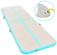 vidaXL Gymnastikmatte Aufblasbare Gymnastikmatte mit Pumpe 400x100x10 cm PVC...