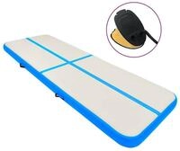 vidaXL Gymnastikmatte Aufblasbare Gymnastikmatte mit Pumpe 400x100x20 cm PVC...