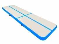 vidaXL Yogamatte Aufblasbare Gymnastikmatte mit Pumpe 600x100x15 cm PVC Blau...