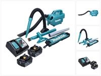 Makita Akku-Handstaubsauger DCL 184 RF Akku Staubsauger 18 V 54 mbar 0,5 l + 2x...