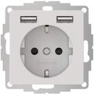 2USB Steckdose 2USB inchargePRO USB AA Steckdose 12W 2.4A Mattes Wei&szlig;