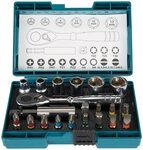 Makita Bit-Set B-54081, 21-St., 21-tlg. inkl. Ratsche und Aufbewahrungskoffer