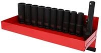 KS Tools Stecknuss KS Tools 515.0612 1/2'' Sechskant-Kraft-Stecknuss-Satz, lang,