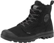Winterboots PALLADIUM "PAMPA HI ZIP WL W", Damen, Gr. 38, schwarz, Leder, Schuhe