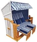 BRAST Strandkorb f&uuml;r 3 Personen, 120cm breit, 5 Designs, BxTxH: 165x79x150 cm,