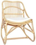 vidaXL Sessel Rattenstuhl Leinen (1-St)
