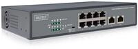 Digitus 8-Port Fast Ethernet PoE Switch, 19 Zoll, Unmanage Netzwerk-Switch