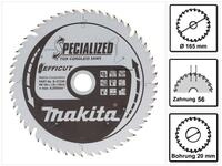 Makita Kreiss&auml;geblatt EFFICUT Kreiss&auml;geblatt f&uuml;r Holz 165 x 20 x 1,45 mm 56 Z&auml;hne