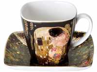 Goebel-Kunststoffe Gustav Klimt Espressotasse mit Untertasse Der Kuss