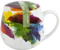 K&ouml;nitz Becher On Colour Flow mit Sieb & Deckel 420 ml, Porzellan