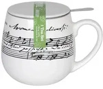 K&ouml;nitz Becher Cantata mit Sieb und Deckel, Porzellan wei&szlig;