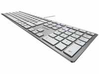 Cherry KC 6000 SLIM für MAC Kabelgebundene Tastatur, Silber/ Weiß, USB...