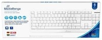 Mediarange Tastatur mit Kabel Keyboard QWERTZ kabelgebunden wei&szlig; MROS110 Tastatur