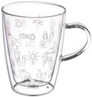 GR&Auml;WE Glas GR&Auml;WE Thermotasse mit Henkel, 300 ml, Sommer, Serie Thermohome, Glas