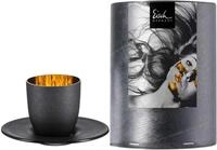 Eisch Germany Espressoglas Cosmo Gold in Geschenkr&ouml;hre, Kristallglas, Mit Untertasse