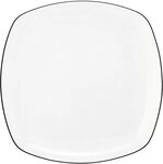 Seltmann Weiden Fr&uuml;hst&uuml;cksteller Lido Black Line, (1 St), Teller eckig 20 cm