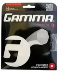 Gamma Tennissaite Moto (Haltbarkeit+Spin) schwarz 12m Set, Saitendicke: 1.24