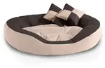 BedDog Tierbett Hundebett SABA 4in1 mit Rand beige|braun 70 cm x 85 cm