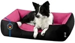 BedDog Tierbett Hundebett LUPI mit Rand, Bezug abnehmbar schwarz 85 cm x 100 cm