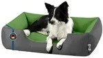 BedDog Tierbett Hundebett LUPI mit Rand, Bezug abnehmbar grau|gr&uuml;n 65 cm x 80...