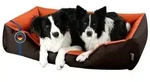 BedDog Tierbett Hundebett LUPI mit Rand, Bezug abnehmbar braun|orange 85 cm x...