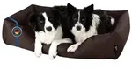 BedDog Tierbett Hundebett ZARA mit Rand, Bezug abnehmbar braun 80 cm x 115 cm