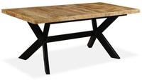 vidaXL Esstisch, Esszimmertisch Mangoholz Massiv und Stahlrahmen 180 cm