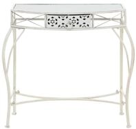 vidaXL Beistelltisch, Beistelltisch Franz&ouml;sischer Stil Metall 82x39x76 cm Wei&szlig;