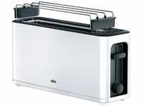Braun Toaster PurEase HT 3110 WH, 1 langer Schlitz, für 2 Scheiben Toast, 1000...