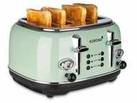 KORONA Toaster Retro Toaster 4 Scheiben, Vintage Design, Analoge Anzeigen, 2...