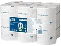 TORK Toilettenpapier 12 Rollen Toilettenpapier SmartOne&reg; Mini 2-lagig - wei&szlig;