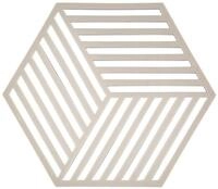 Zone Denmark Topfuntersetzer Hexagon Streifen 16 x 14 cm Silikon Warm Grey,