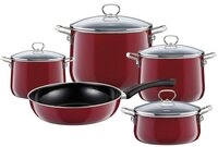 Riess Kochtopf Nouvelle Rosso extra stark, (5-tlg), je 1x: Fleischtopf mit...