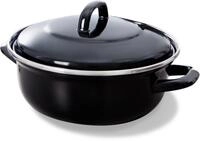 BK Bratpfanne Fortalit Emaille Bratpfanne 20 cm 1,4 l, Emaille-Stahl (2-tlg),