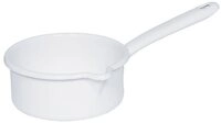 Riess Kasserolle Classic Weiss, Classic Wei&szlig; Stiel 12 cm / 0,5 L - Emaille