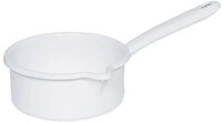 Riess Kasserolle Classic Weiss, Classic Wei&szlig; Stiel 14 cm / 0,75 L - Emaille